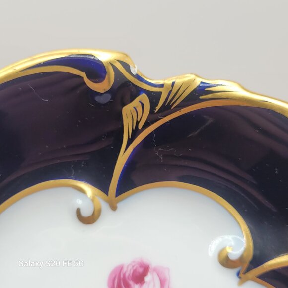 Vintage Jlmenau Graf Von Henneberg Porcelain Pedestal Compote Candy Nut Dish - Picture 4 of 13